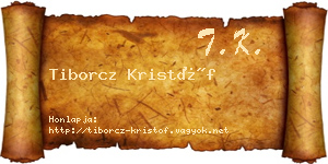 Tiborcz Kristóf névjegykártya