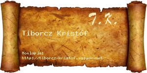 Tiborcz Kristóf névjegykártya