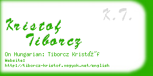 kristof tiborcz business card